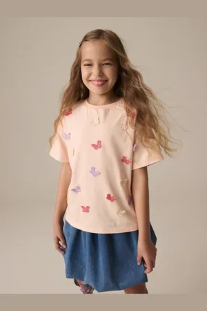 Next Crochet Butterfly 100% Cotton T-Shirt (3-16yrs)12 år (152cm)