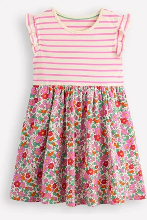 Boden Posie Frill Sleeve 100% Cotton Dress104110cm