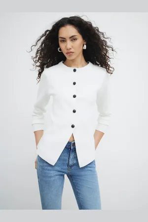 River Island Collarless Button Up Topmedium