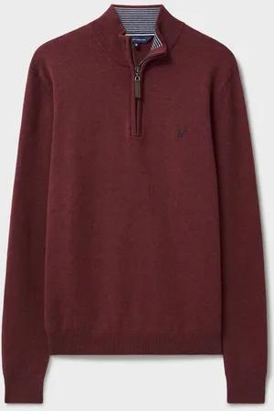J.Crew Company Red Organic Cotton Half Zip SweatshirtXL