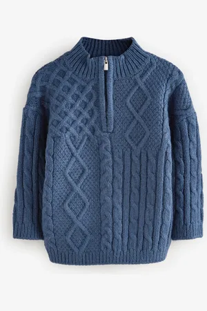 Next Cable Knit Zip Neck Jumper (3mths-7yrs)4 - 5 år (104 - 110cm)