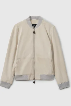 Reiss Diego Suede Bomber JacketL