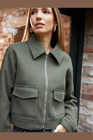 Threadbare Faux Wool Collared Harrington Jacket38