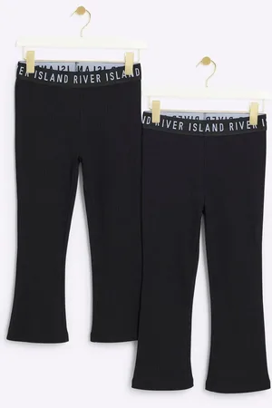 River Island Piger Rib Kickflare 100% Bomuld Bukser 2 Pakke2 - 3 år (92 - 98cm)