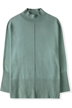 CELTIC & CO. Blue Drape Funnel Neck Jumperxsmall