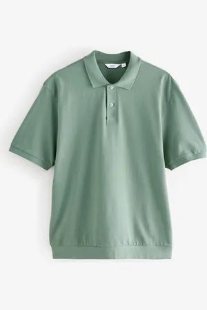 Next Textured Waffle Button Through 100% Cotton Polo Shirt3XL