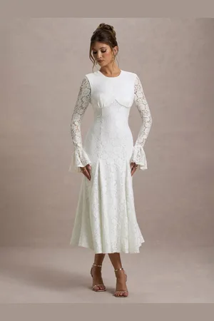 Club L For Life Lace Langærmet Midi Kjole44