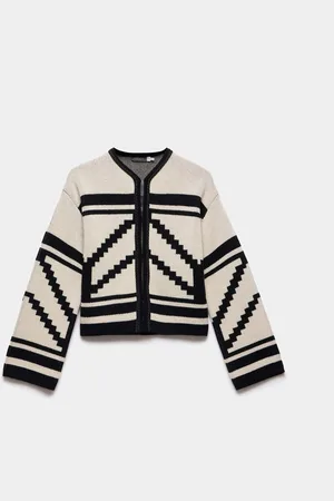 mint&berry Graphic Print Knit JacketM