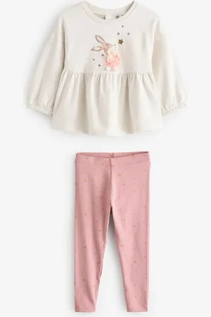 Next Peplum 100% Cotton Top and Leggings Set (3mths-7yrs)9 - 12 måneder (74 - 80cm)