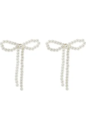 Bibi Bijoux Cream Pearl Bow Earringsen