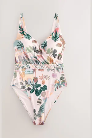 Next Flettet Bælter Tummy Control Punge Wrap Badedragt