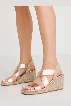 Simply Be Elastic Crossover Espadrille Kilehæle Sandaler I Extra Bred pasform