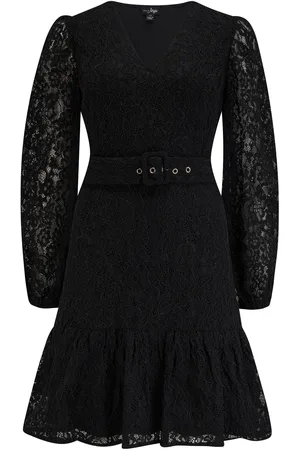 Pour Moi Corded Lace Fitted Lorena Kjole med bælte46