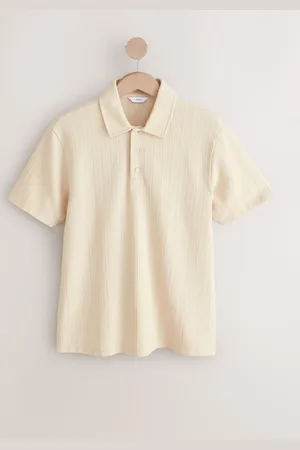 Next Tekstureret Knap i halsen 100% Bomuld Polo-skjorterXX-Large