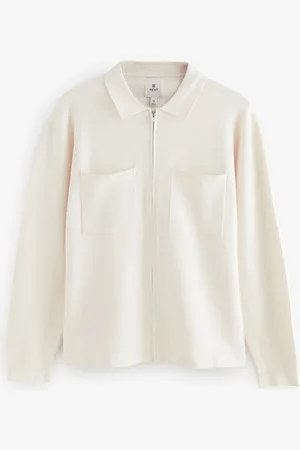 Next Regular Fit Soft Touch Knit Zip-Through Twin Pocket ShacketL