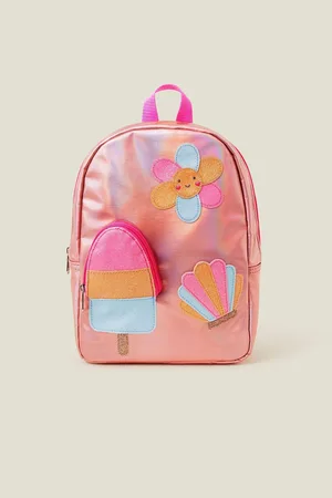 Accessorize Girls Ice Cream Pocket Metallic Backpacken