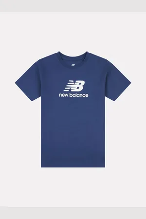 New Balance Boys Stacked Logo 100% Cotton T-Shirt7 - 8 år (122 - 128cm)