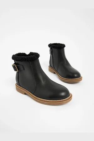 Next Leather Buckle Ankle Boots