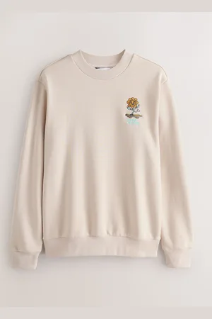 Next Cotton Rich Crew grafisk Sweatshirtxsmall