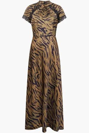 French Connection Abilene Ennis Satin Lace Dress42
