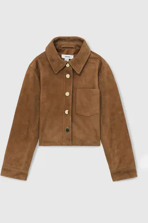 Reiss Connie Suede Cropped Jacket110116cm