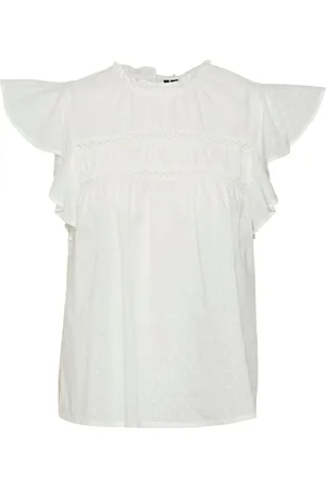 VERO MODA Dobby Lace Detail Short Sleeve Blouse38
