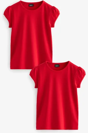 Next 100% bomulds-t-shirt med pufærmer 2 -pakke (3-16år)15 år (170cm)