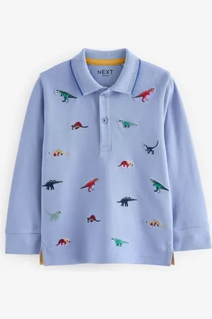 Next Long Sleeve Quarter Zip 100% Cotton All-Over Embroidered Polo Shirt (3mths-7yrs)9 - 12 måneder (74 - 80cm)