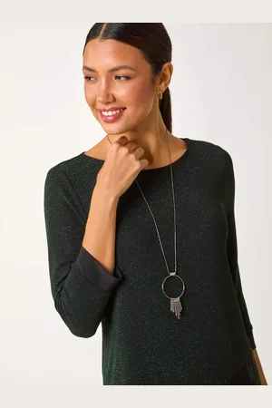 Roman Brillo Contrast Band Stretch Tunic Top48
