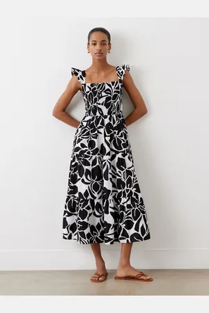 Finery London Aurena Floral Print Cotton Midi Sundress42
