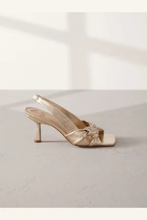 Next Premium Leather Side Twist Square Toe Sandals