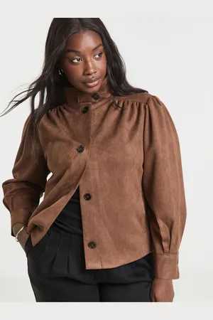 Simply Be Funnel Neck Suedette Jacket50
