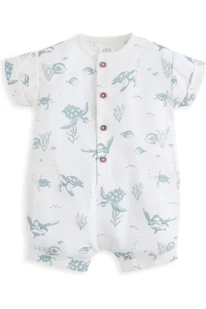Mamas & Papas Blue Turtle Under The Sea Print Romper5662cm