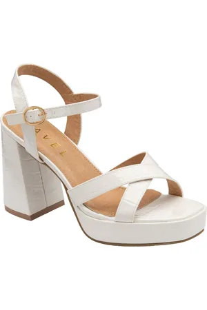 Ravel Cross Strap Open Toe Platform Sandals