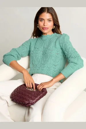 Lipsy London Pointelle Stitch Kammusling Edge Strik Trøje44