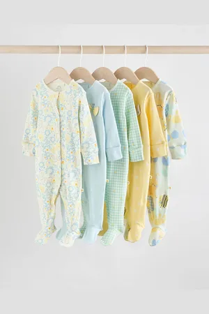 Next Baby Footless 100% Bomuld Sovedragter 5 Pakke (0mdr.-2år)50cm
