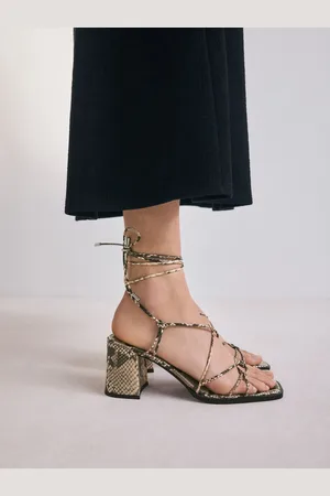 Next Forever Comfort Square Toe Wrap Block hæle Sandalereu37