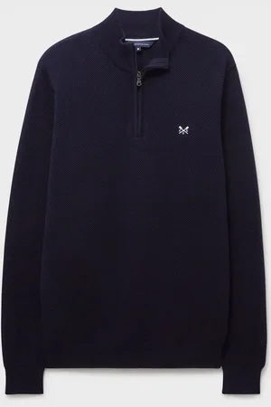 J.Crew Pique Stitch Halv lynlås 100% Bomuld TrøjeS