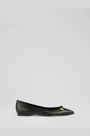 LK Bennett Audrey Nappa Leather Kitten Heel Courts
