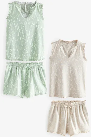 Next Frill Vest Short Set Pyjamas 2 pack