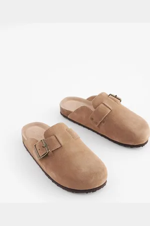 Next Slip-on træsko i ruskind