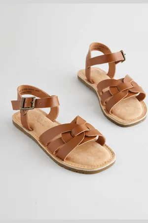 Next Lædervævede sandaler