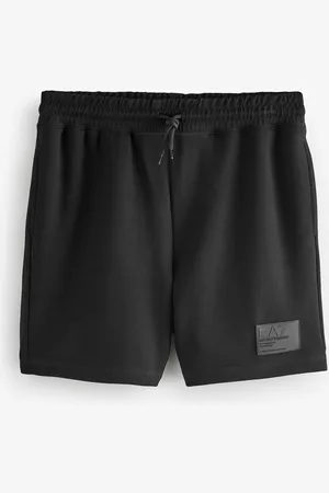 EA7 Emporio Armani Logo Label Drawstring Black ShortsStor
