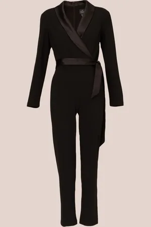 Adrianna Papell Sort Crepe Tuxedo Jumpsuit36