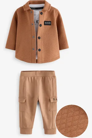 Ted Baker Rust Brown Textured Shacket 3 Piece Set3 - 6 måneder (62 - 68cm)