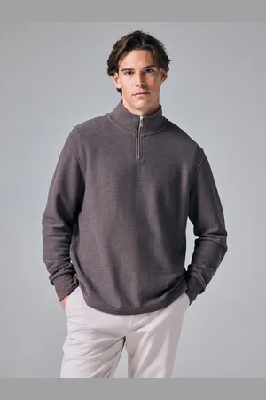 Next Long Sleeve Textured Quarter Zip Jumper2XL høj
