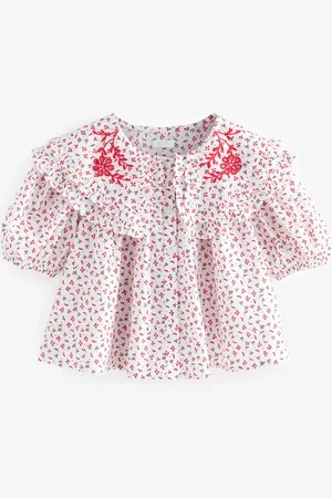 Next Embroidered Collar 100% Cotton Blouse (3-16yrs)11 år (146cm)