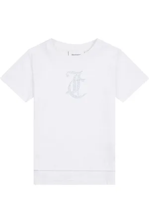 Juicy Couture Girls Tonal Diamante Fitted 100% Cotton T-Shirt7 - 8 år (122 - 128cm)