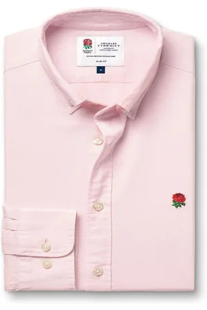 Charles Tyrwhitt Slim Fit Plain Button-Down Stretch Washed 100% Cotton Oxford Shirtlarge