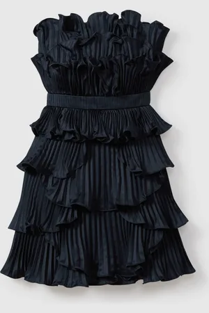 AMUR Strapless Ruffle Mini Dress36
